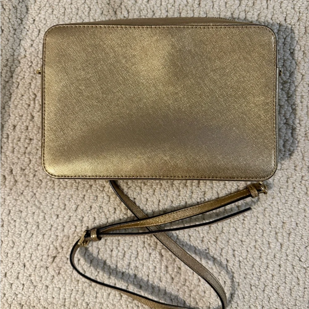 Michael Kors Metallic Gold Crossbody Bag - Picture 4 of 6